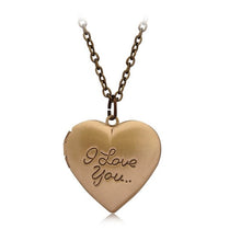 Load image into Gallery viewer, Heart Letter Locket Pendant Necklace Photo Box Necklace
